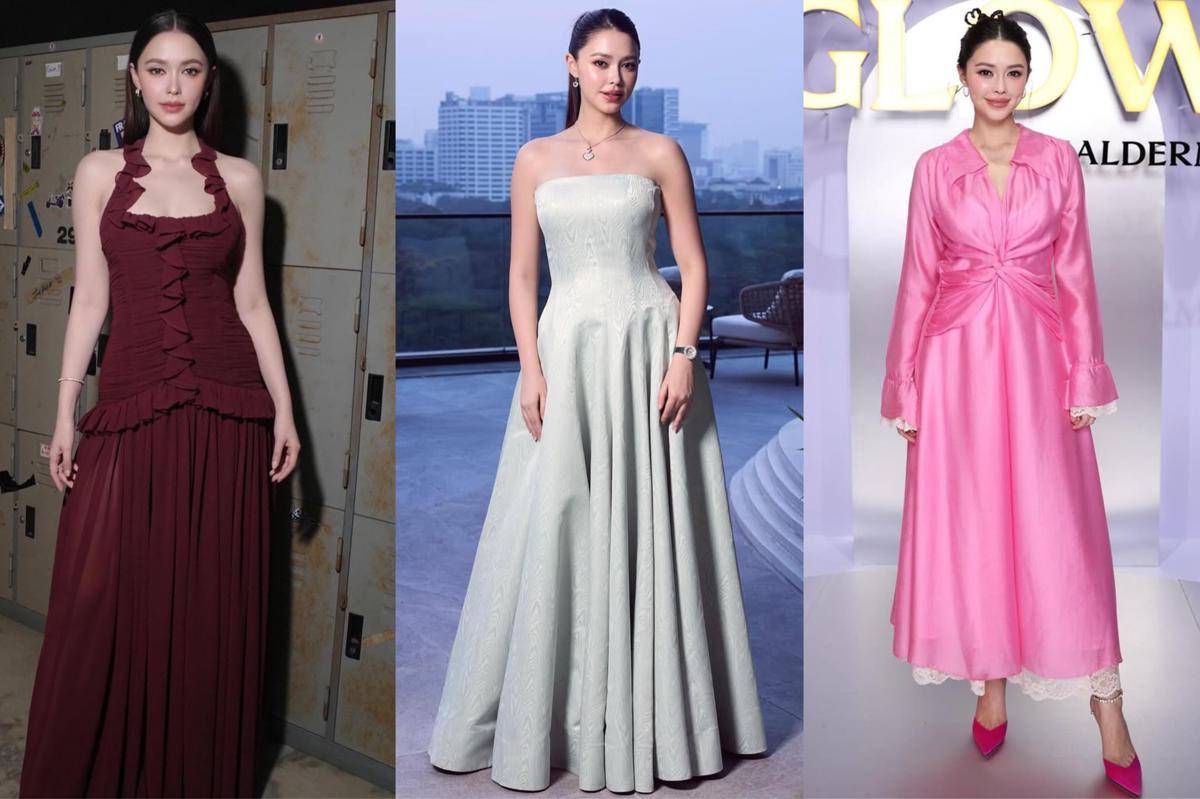 potret ide dress feminin bergaya elegan ala Patricia Good 