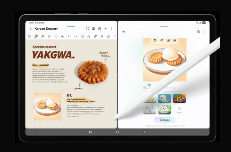 fitur Drawing Assist di Galaxy Tab S11 Series