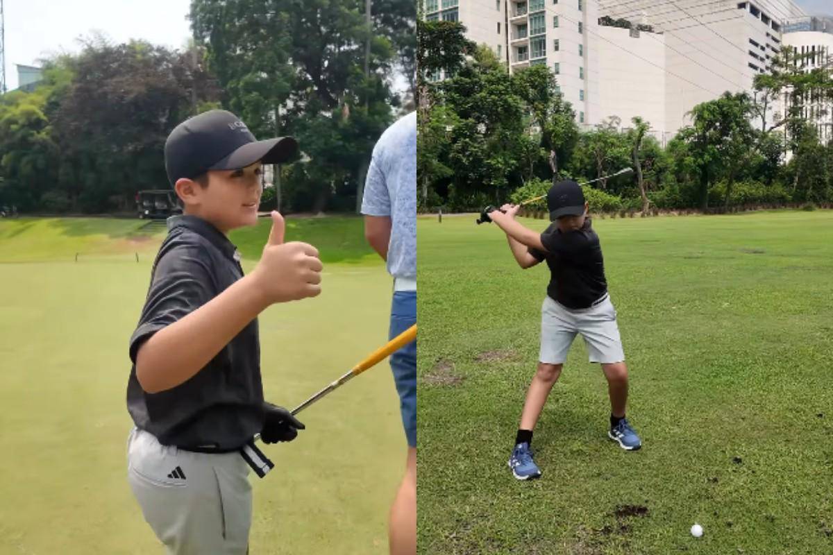 El Barack bermain golf