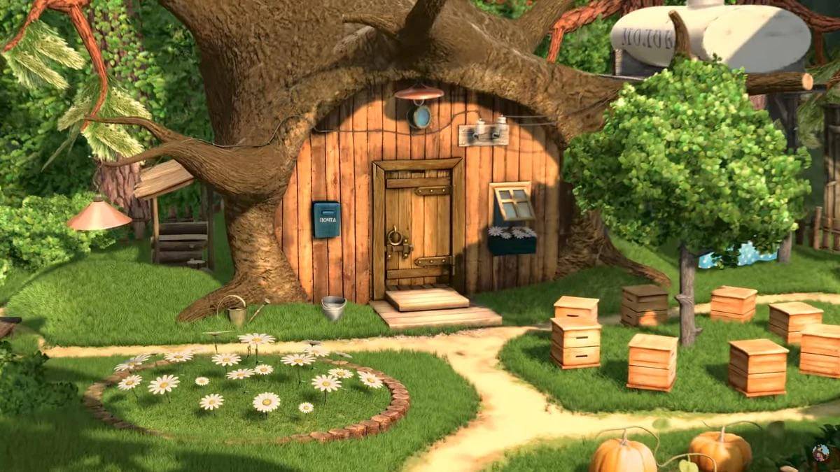 rumah The Bear di Masha and The Bear