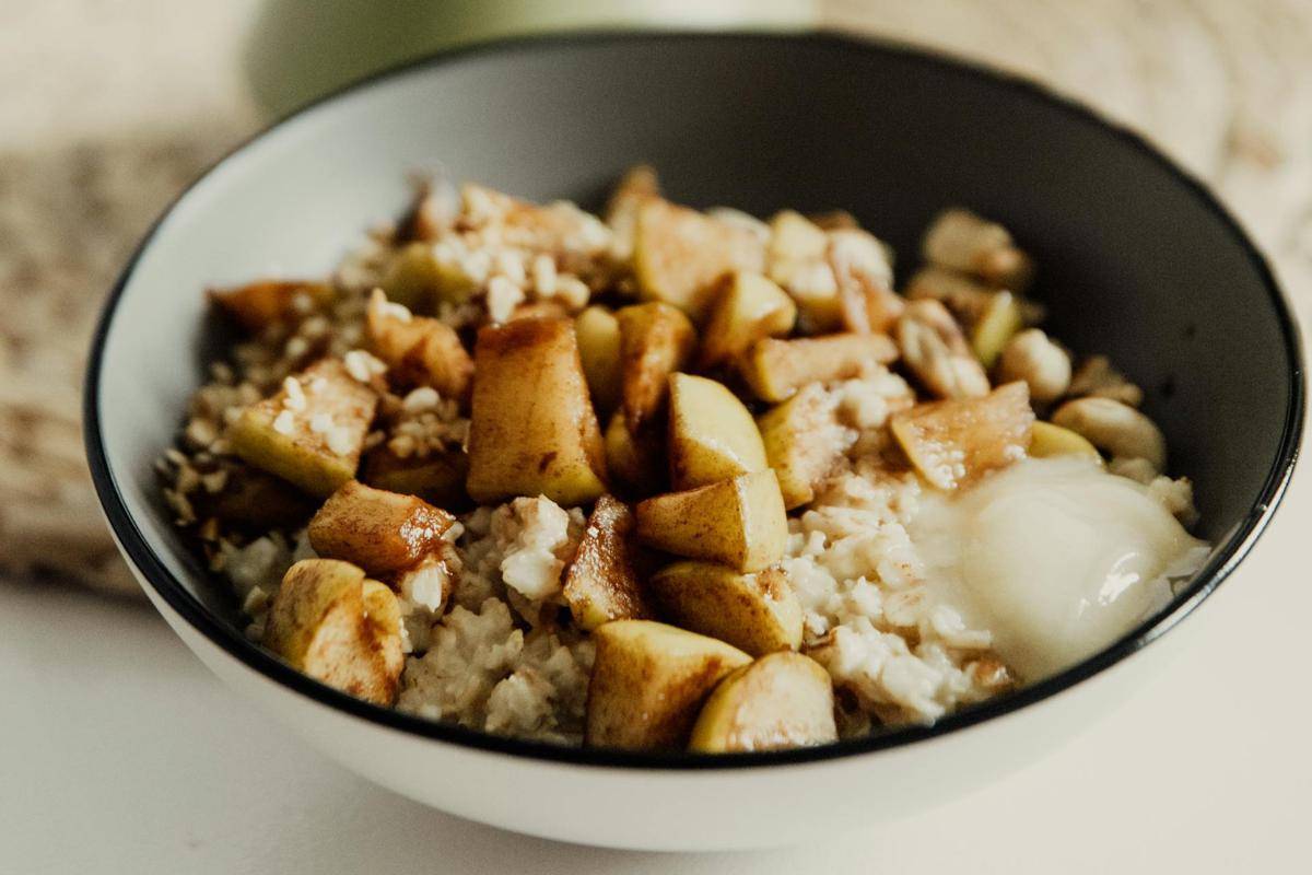 ilustrasi oatmeal asin