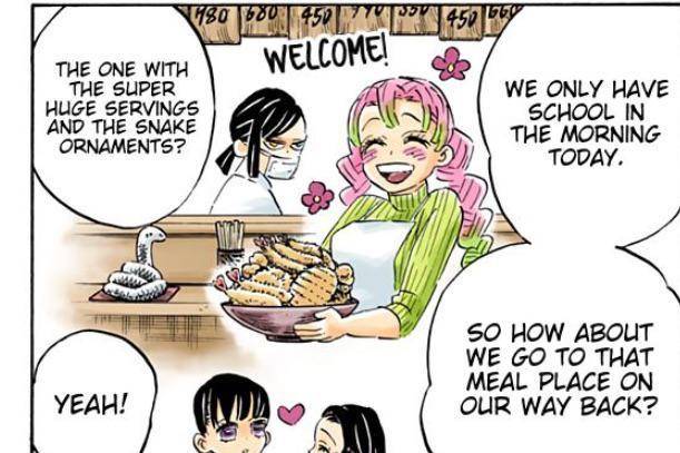 reinkarnasi Obanai Iguro dan Mitsuri Kanroji (dok. Shueisha/Demon Slayer: Kimetsu no Yaiba)