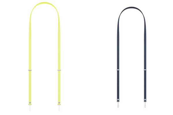 potret Crossbody Strap warna Neon Yellow dan Biru