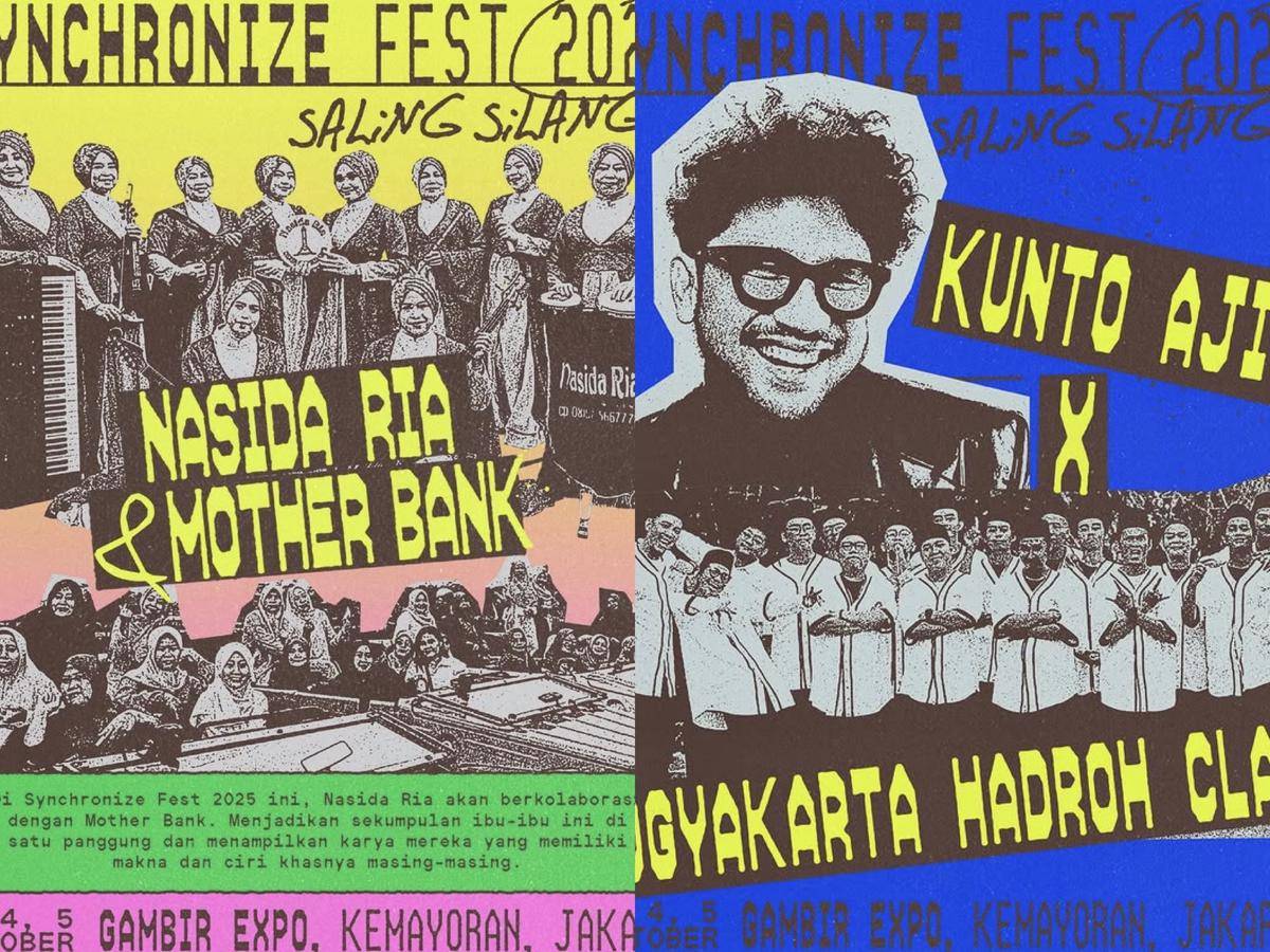 daftar musisi yang akan tampil “Saling Silang” di Synchronize Festival 2025