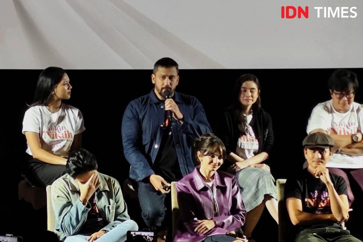 Tora Sudiro di konferensi pers film "Yakin Nikah" di XXI Plaza Senayan, Jakarta, Selasa (9/9/2025)