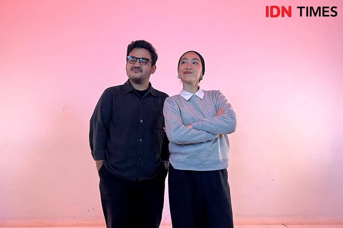 Rasukma saat syuting SEMUSIK di studio IDN (IDN Times/Zahrotustianah)