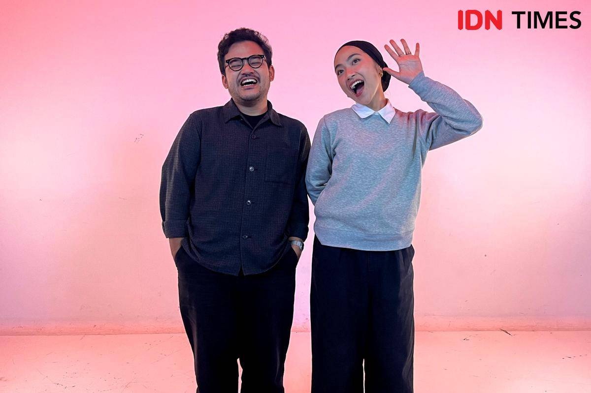 Rasukma saat syuting SEMUSIK di studio IDN (IDN Times/Zahrotustianah)
