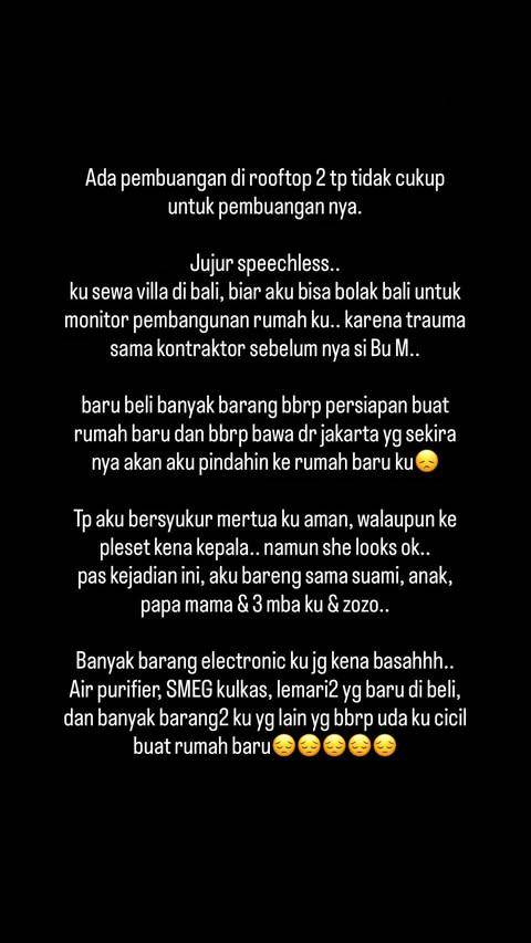 Rumah Sewa Patricia Gouw di Bali Banjir (Instagram.com/patriciagouw)