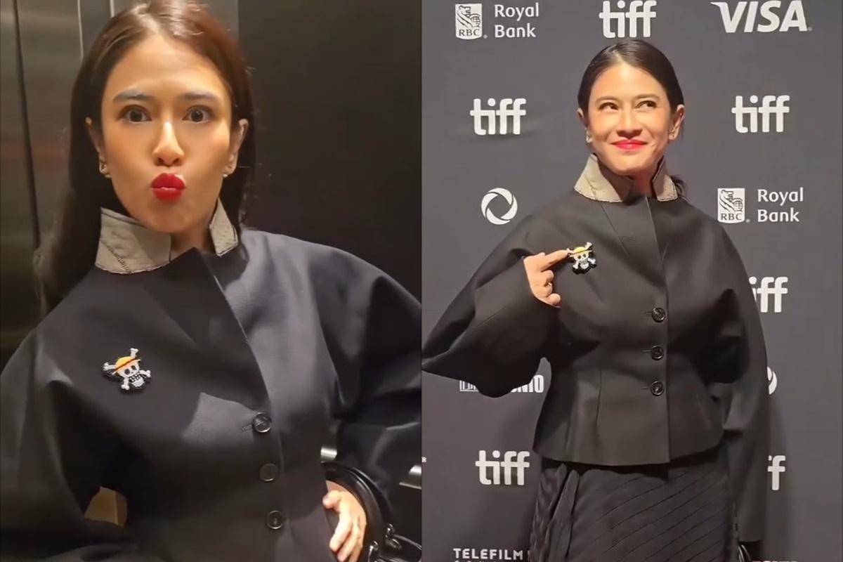 Potret Dian Sastrowardoyo Pakai Pin One Piece di TIFF 2025