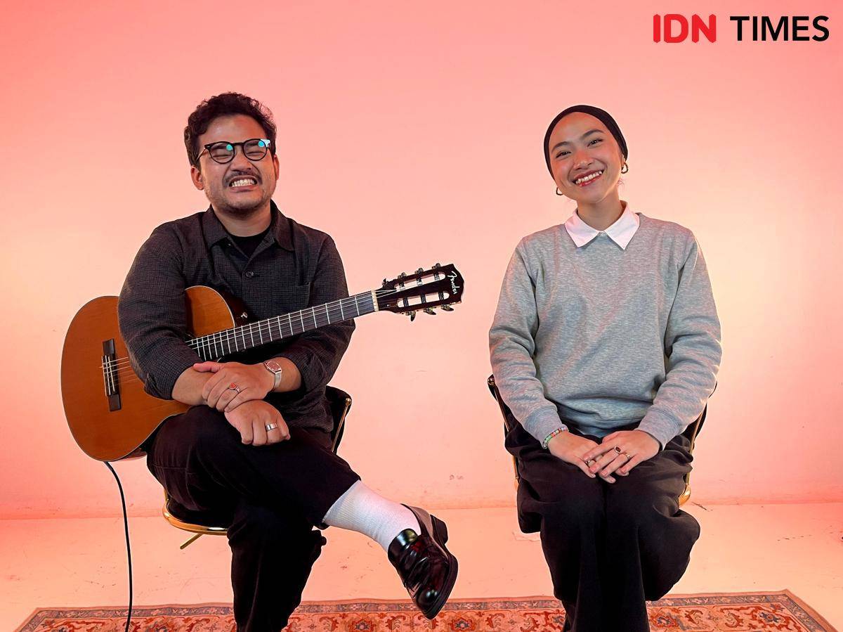 Rasukma saat syuting SEMUSIK di studio IDN (IDN Times/Zahrotustianah)