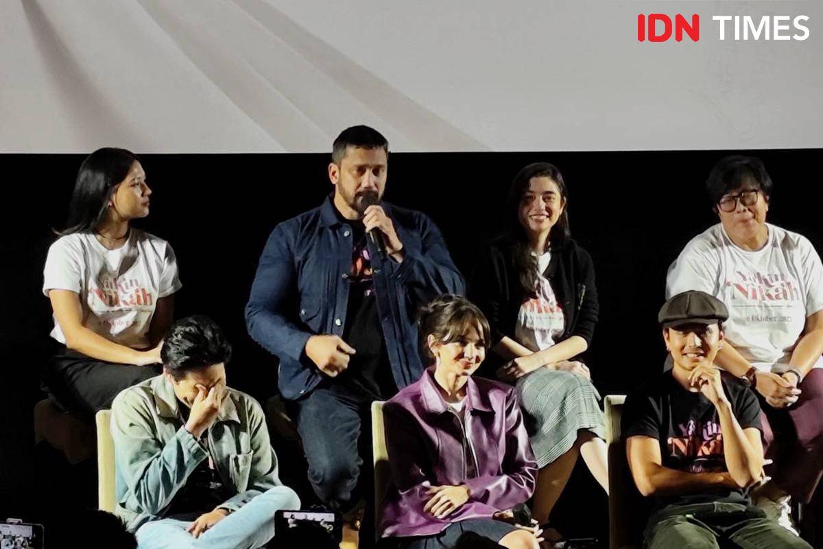 Tora Sudiro di konferensi pers film "Yakin Nikah" di XXI Plaza Senayan, Jakarta, Selasa (9/9/2025)