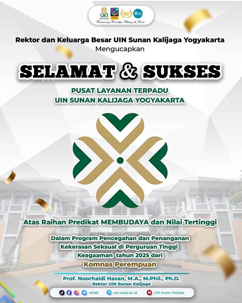 poster ucapan PLT PPKS UIN Sunan Kalijaga Raih Predikat Tertinggi Nasional (uin-suka.ac.id)