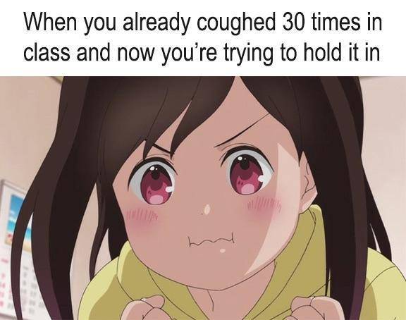 meme anime tentang batuk