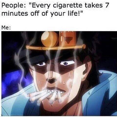 meme anime tentang rokok