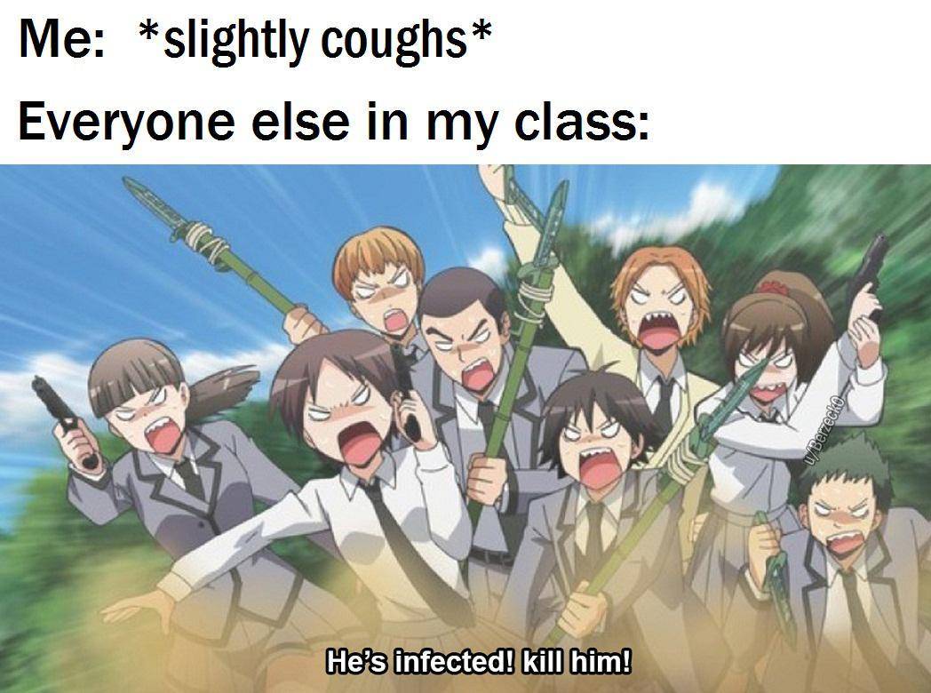 meme anime tentang batuk