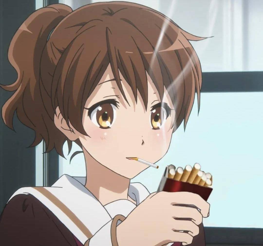 meme anime tentang rokok