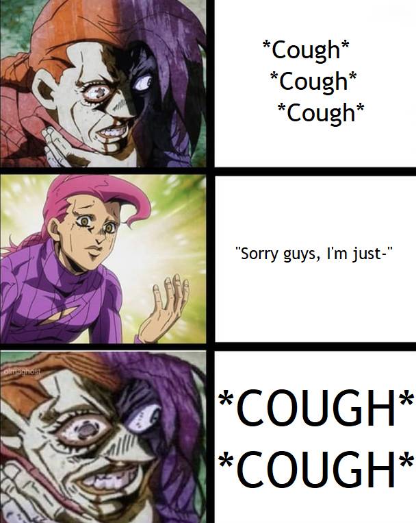 meme anime tentang batuk