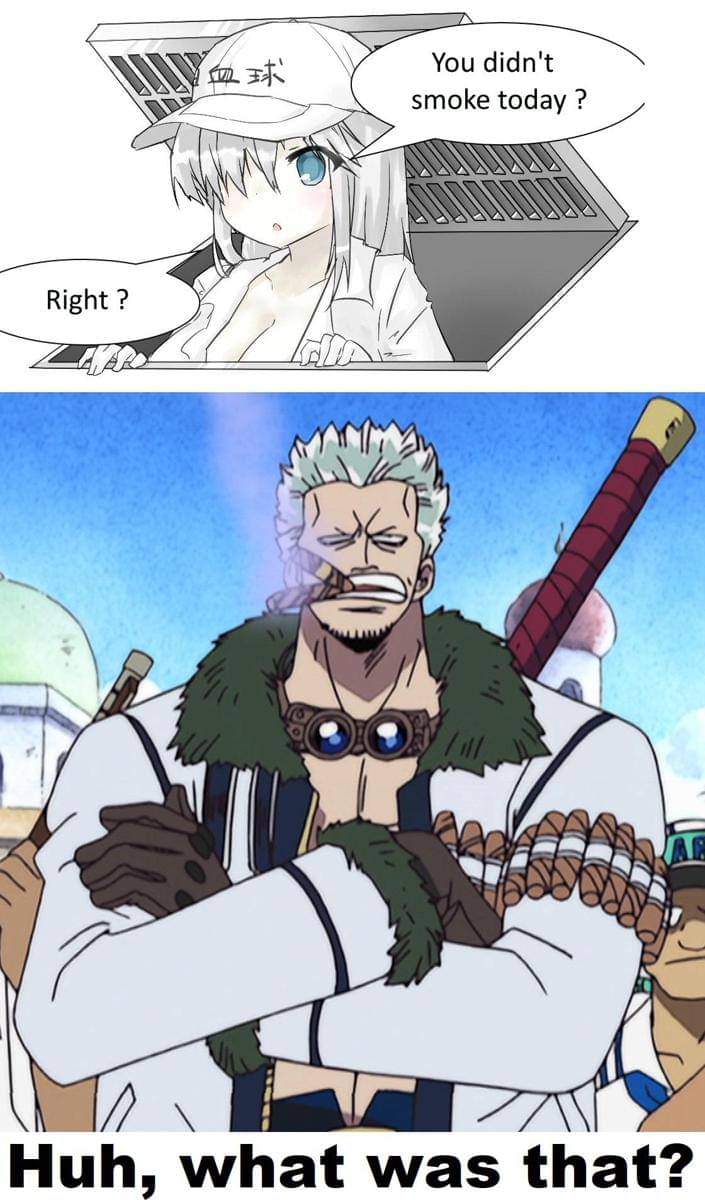 meme anime tentang rokok
