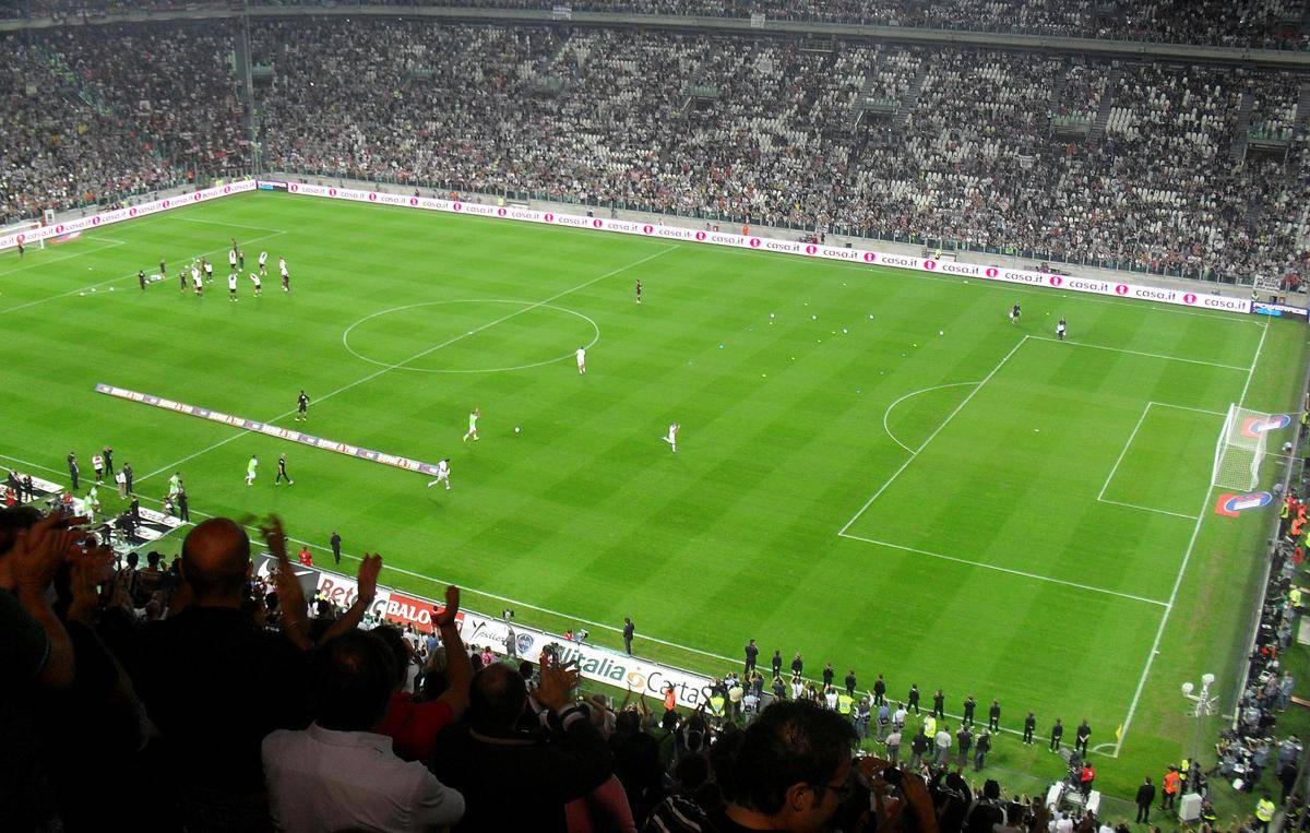 ilustrasi suasana pertandingan di kandang Juventus, Allianz Stadium