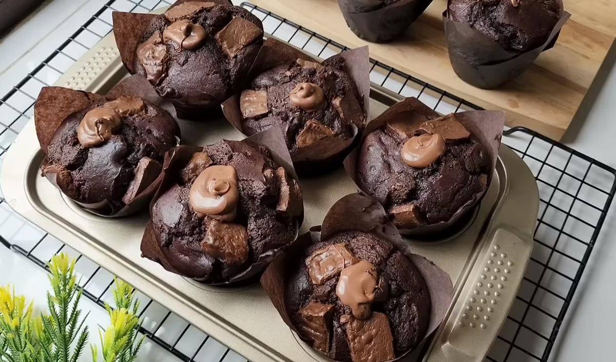 ilustrasi muffin double cokelat (YouTube.com/atha naufal)
