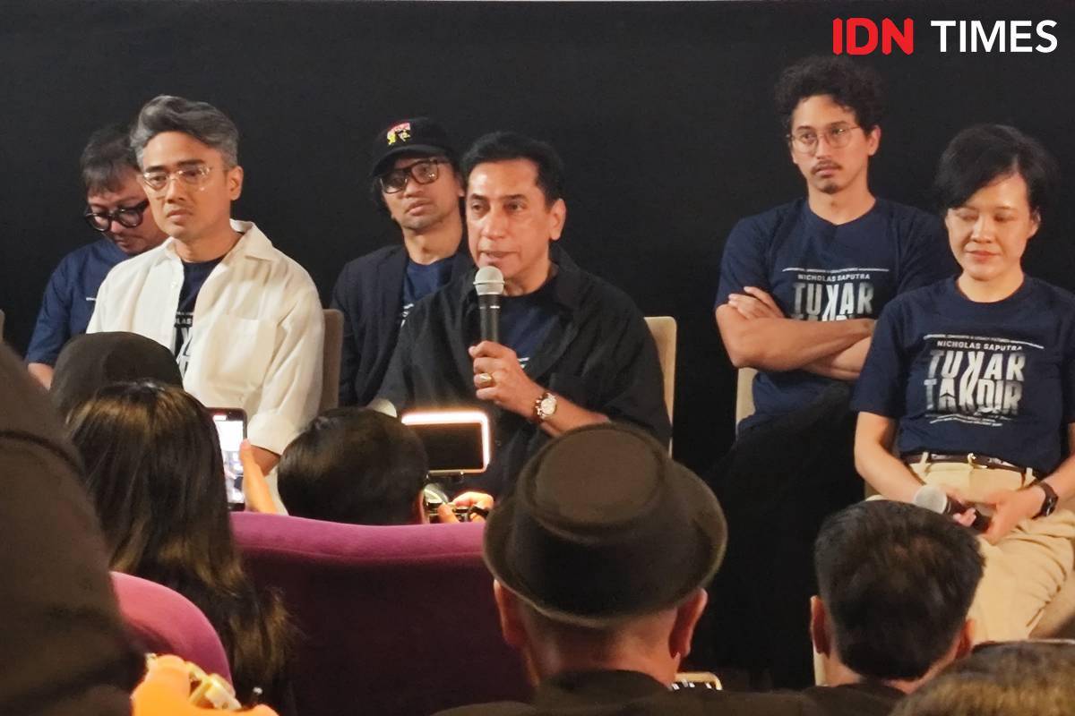 Konferensi pers poster dan trailer film "Tukar Takdir" di XXI Plaza Senayan, Jakarta, Rabu (10/9/2025) 