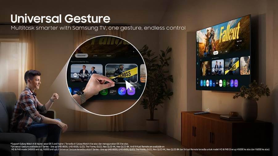Universal Gesture Samsung TV. (Dok. Samsung Indonesia) 