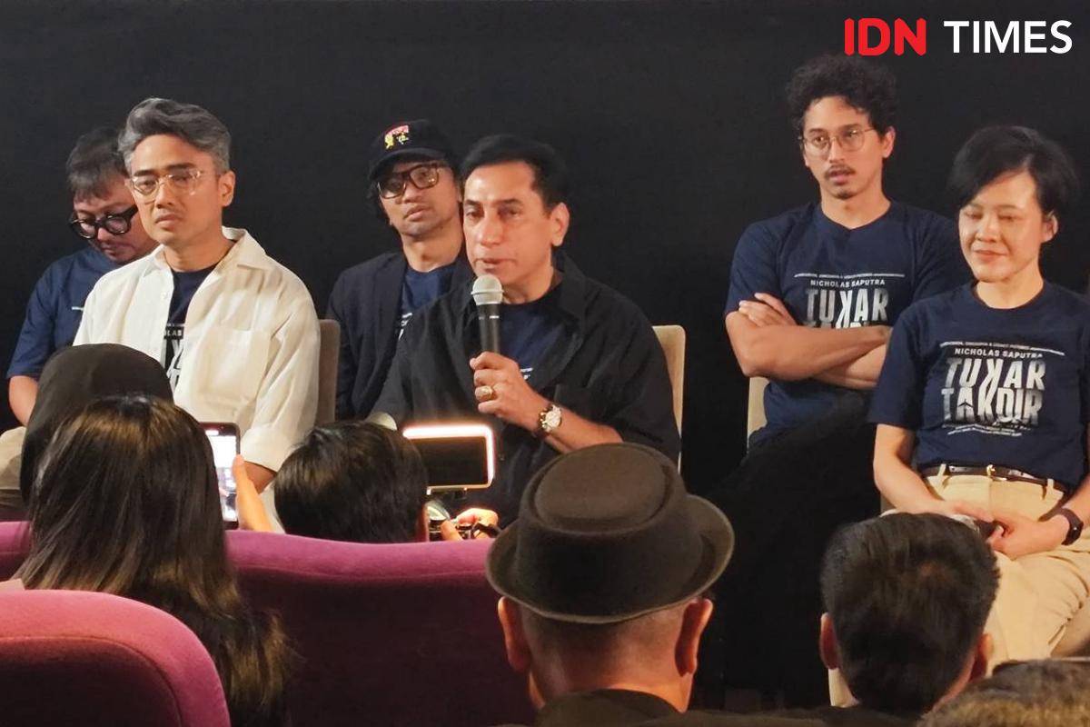 Konferensi pers poster dan trailer film "Tukar Takdir" di XXI Plaza Senayan, Jakarta, Rabu (10/9/2025) 