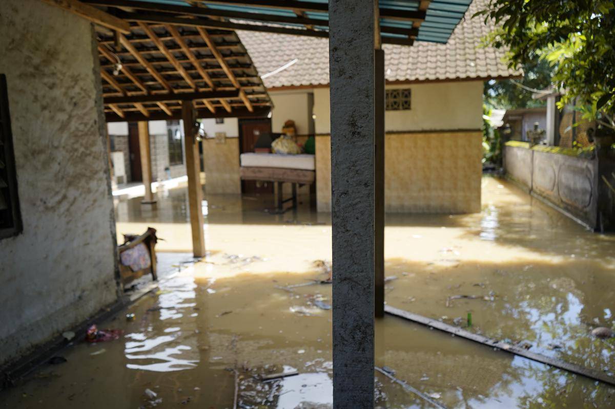 Situasi banjir di Desa Antiga, Karangasem