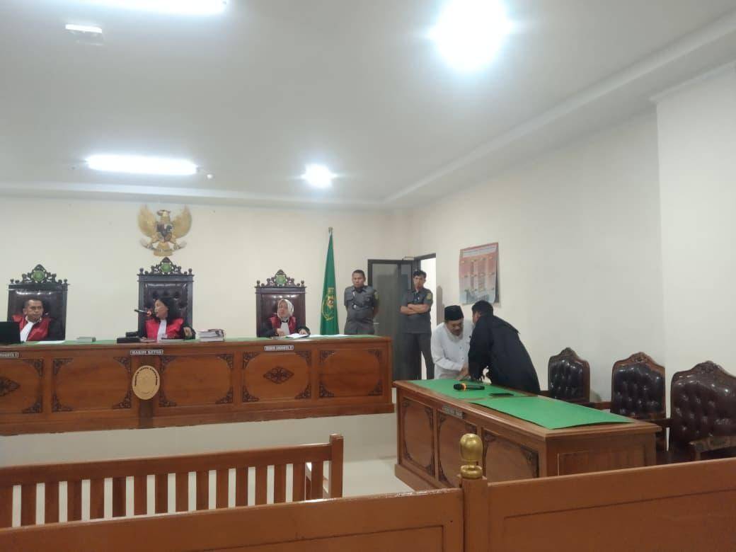 Andi Ibrahim, eks Kepala Perpustakaan UIN Alauddin terdakwa kasus peredaran uang palsu. (Dok. Istimewa)