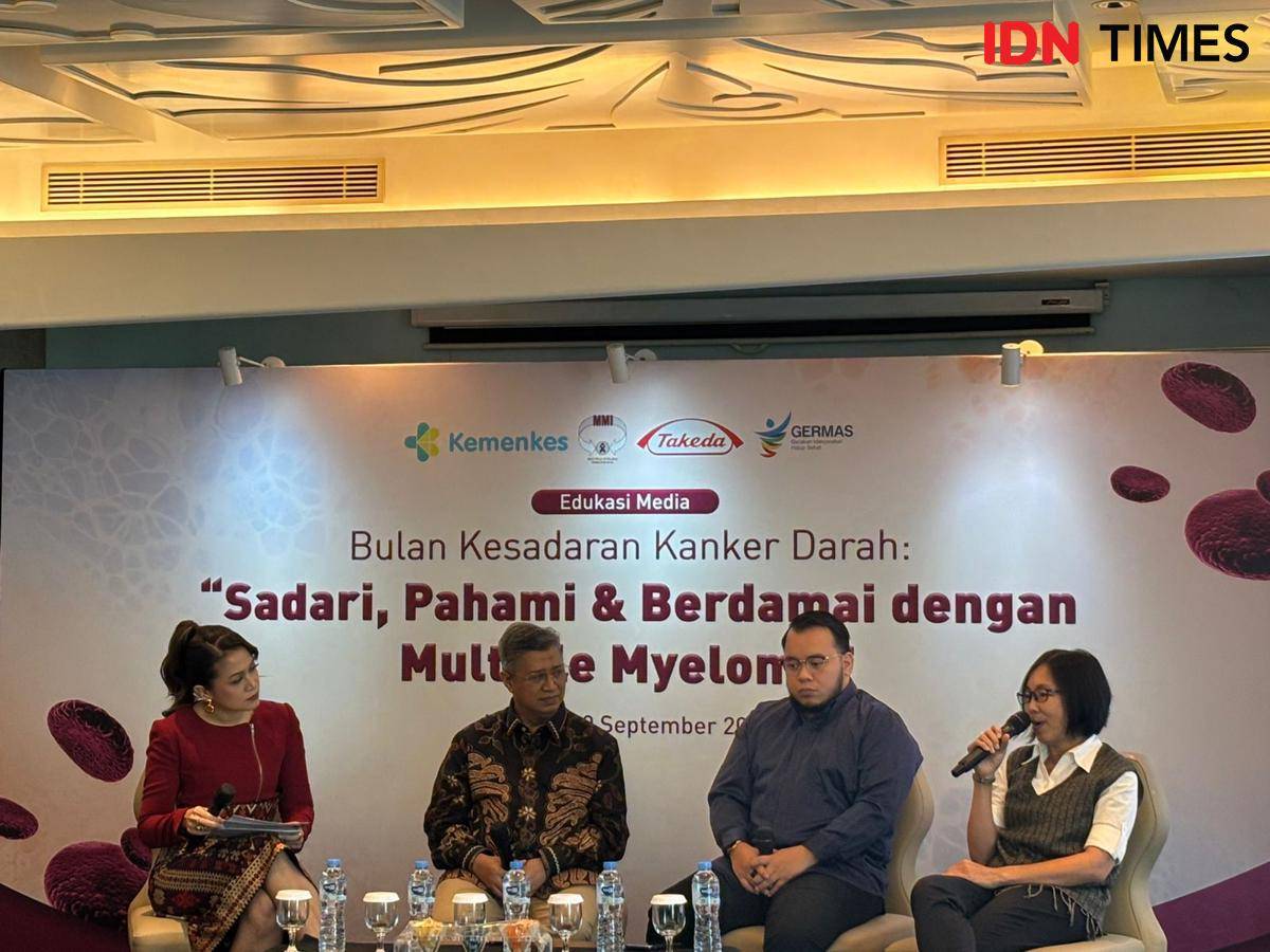 Edukasi Media “Sadari, Pahami & Berdamai dengan Multiple Myeloma” (10/9/2025) di Jakarta (IDN Times/Rifki Wuda)