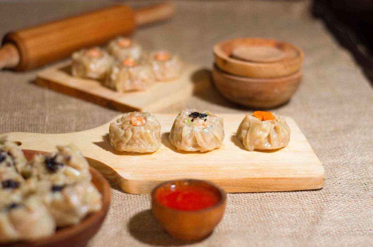ilustrasi dimsum siomay ayam udang