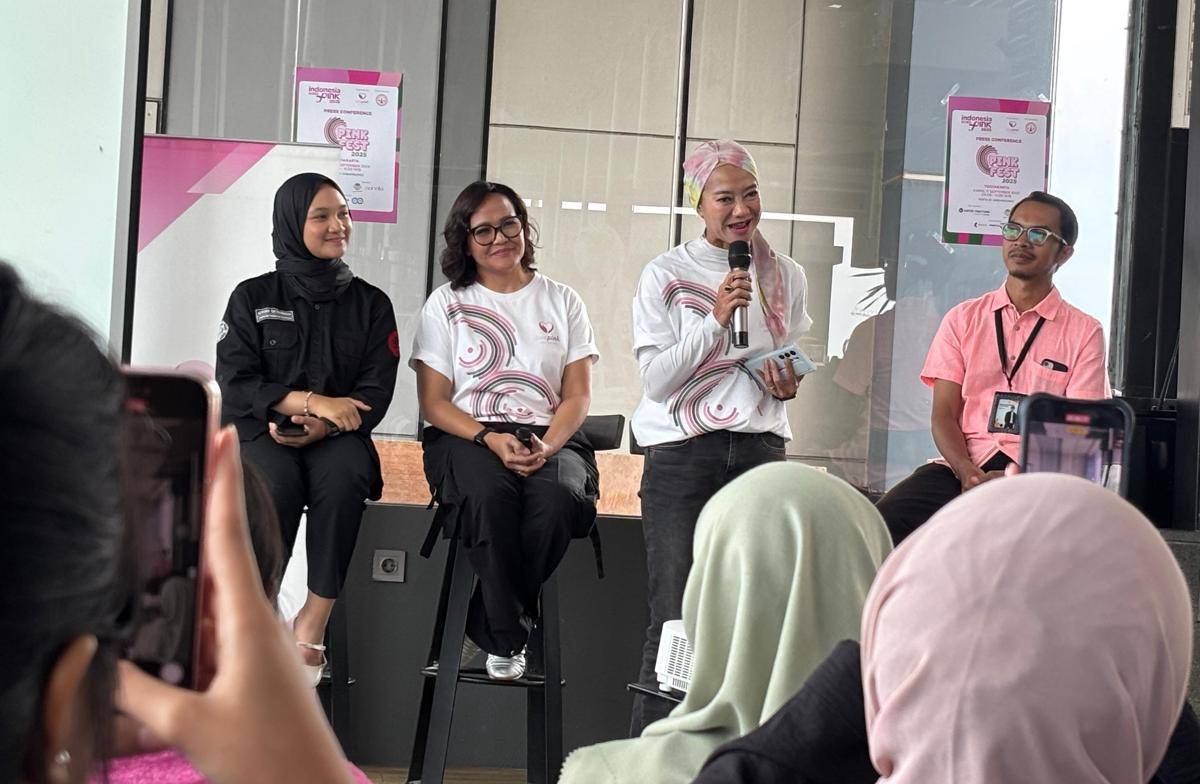 Jumpa pers Pink Fest Yogyakarta, di Porta Ambarrukmo, Kamis (11/9/2025). (IDN Times/Herlambang Jati Kusumo)