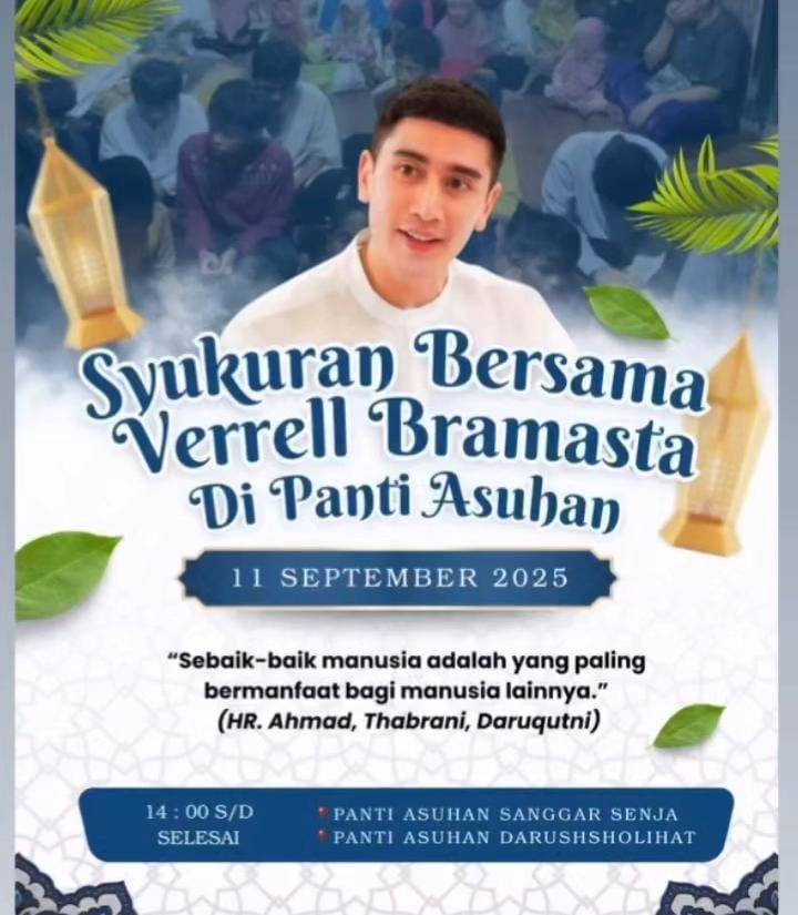 potret Verrell Bramasta rayakan ultah ke-29 bersama anak panti asuhan
