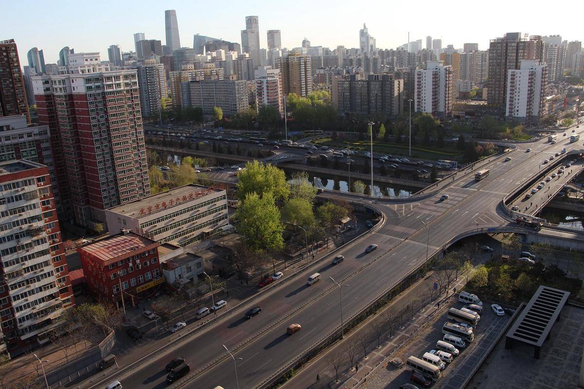 potret jalan raya di Beijing 