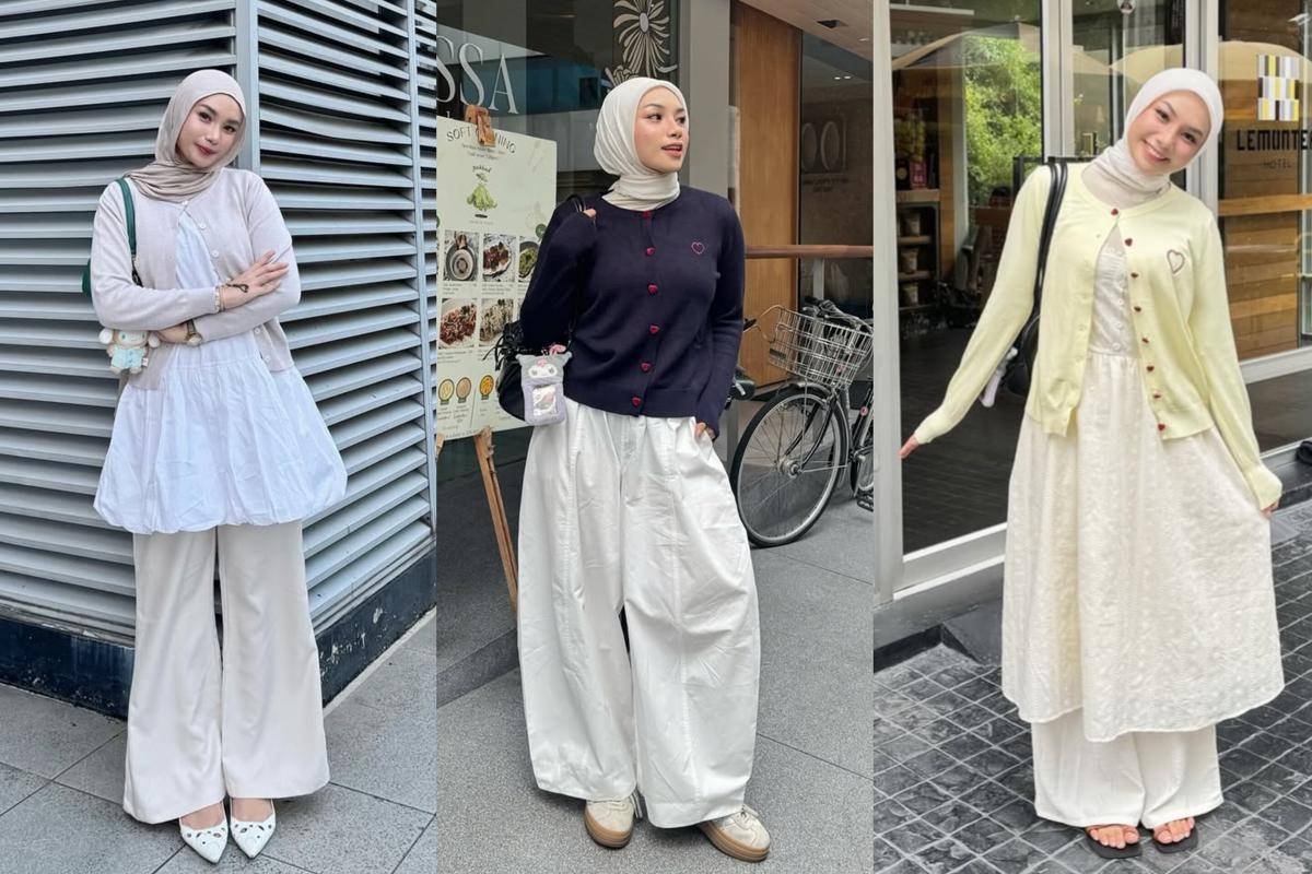 potret padu padan cardigan ala Adya Asyra