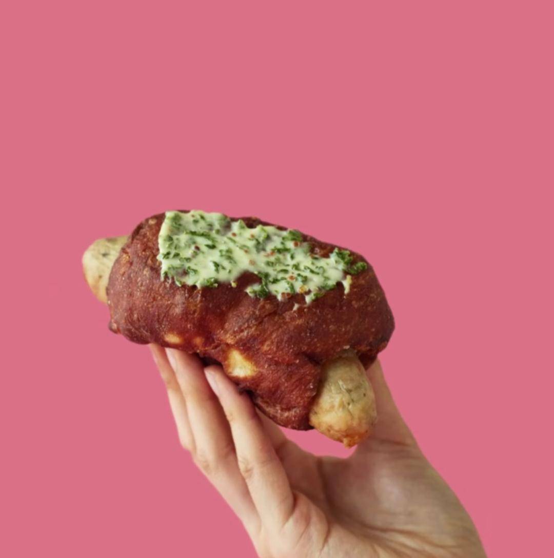 sausage in a blanket ala I’m donut (instagram.com/imdonut.nyc)
