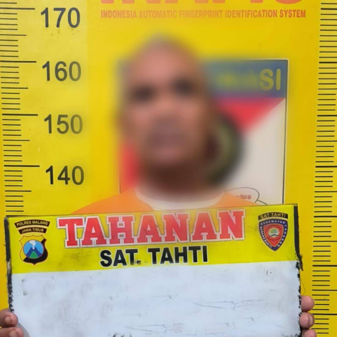 AR, tersangka kekerasan seksual pada bocah 8 tahun di Malang. (Dok. Humas Polres Malang)