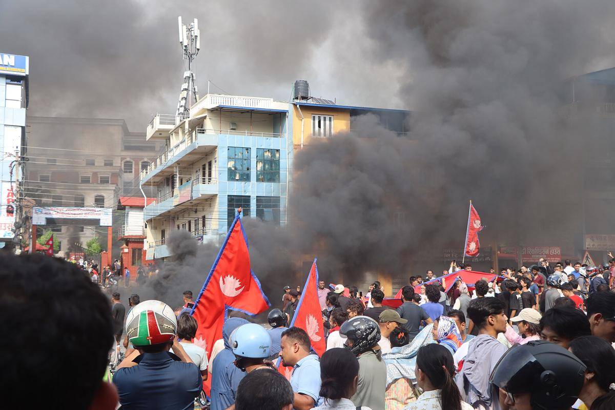 protes di Nepal pada September 2025. (हिमाल सुवेदी, CC BY-SA 4.0 <https://creativecommons.org/licenses/by-sa/4.0>, via Wikimedia Commons)