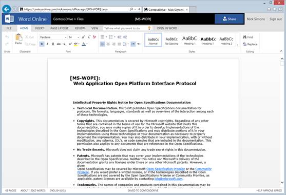 ilustrasi Microsoft Word versi online 
