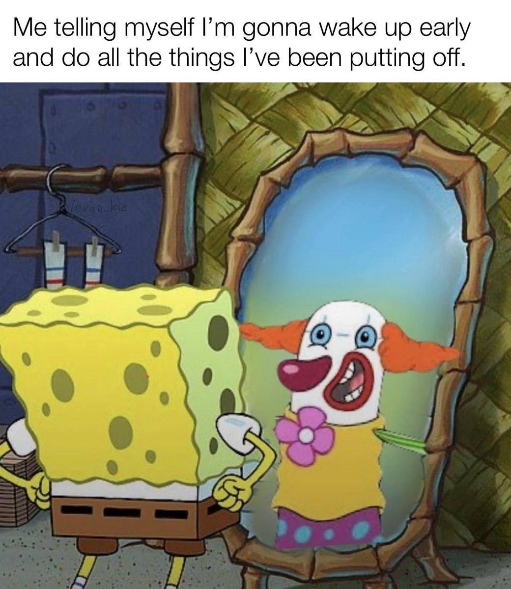 meme SpongeBob tentang badut (reddit.com/user/evan_lolz)