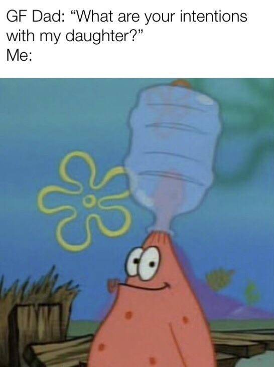 meme SpongeBob tentang topi 