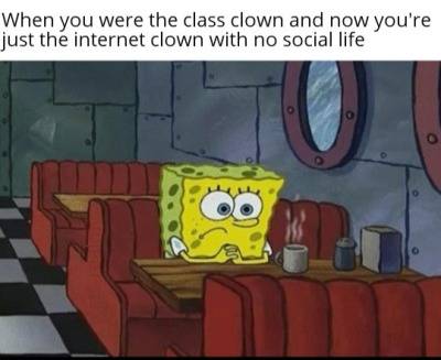 meme SpongeBob tentang badut (reddit.com/user/emmaap0tato)