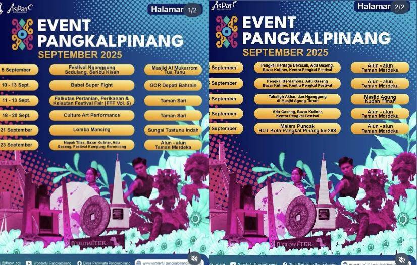 Pamflet event di kota Pangkalpinang (instagram.com/@dispar_pgk)