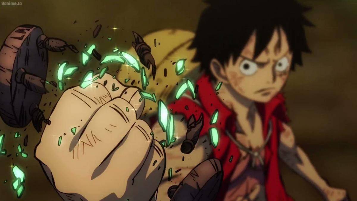 Luffy menghancurkan Log Pose ke Laugh Tale
