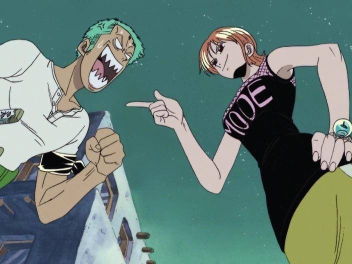 Nami memberikan bunga pinjaman ke Zoro