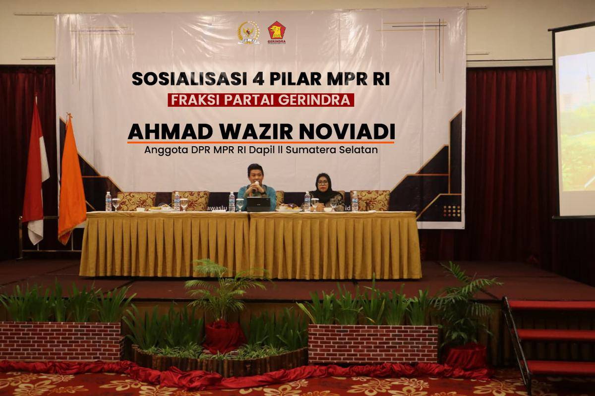 Anggota Komisi 2 DPR RI Ahmad Wazir Noviadi sosialisasi 4 Pilar Kebangsaan di Ogan Ilir, Sabtu (13/9/2025). 