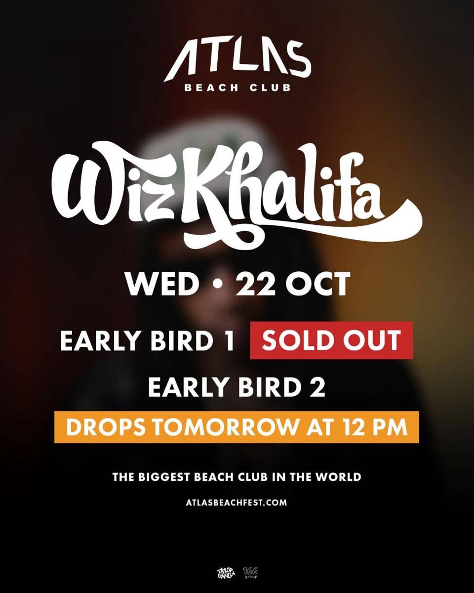 Wiz Khalifa bakal tampil di Atlas Beach Club Bali 2025