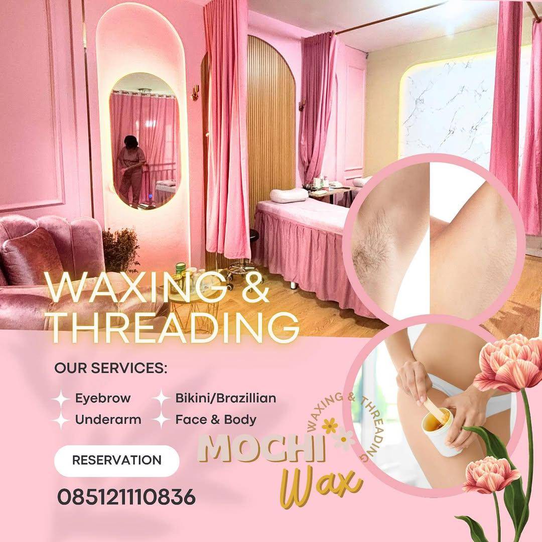 Poster layanan waxing treatment di salon waxing Mochiwax, Tangerang. (instagram.com/mochiwax.id)