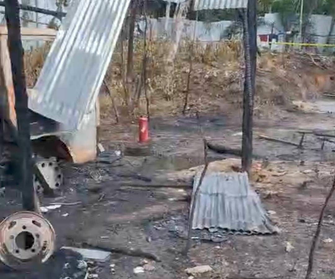 Kondisi terkini TKP sumur minyak terbakar di Bayung Lencir. (Dok. Polsek Bayung Lencir)