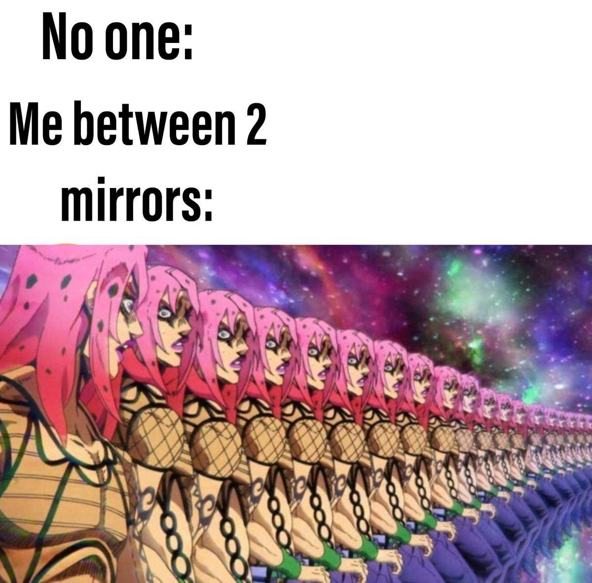 meme anime tentang cermin
